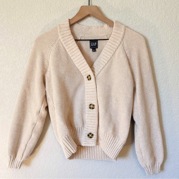 Gap Cream Cropped Cardigan - Picture 1 of 6